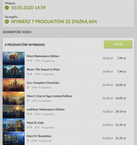Promocja na serię Myst