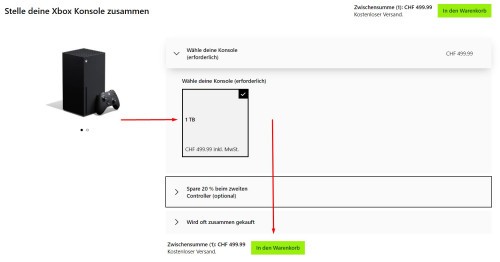 Xbox Series X ze szwajcarskiego Microsoft Store