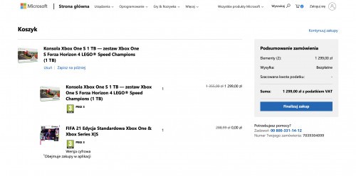 FIFA 21 gratis przy zakupie Xbox One S
