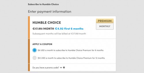 Promocja na Humble Choice