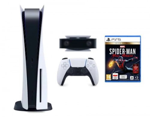 Konsola SONY PlayStation 5 + PS5 HD Camera + Marvel’s Spider-Man: Miles Morales Ultimate Edition