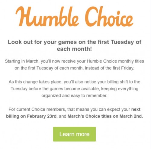 Zmiany w Humble Choice