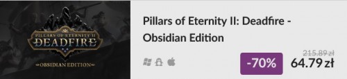Promocja na Pillars of Eternity II: Deadfire Obsidian Edition