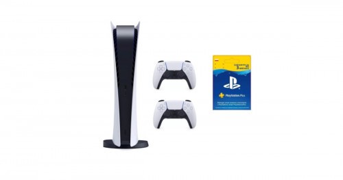 PS5 Digital + pad + 3 msc PS Plus