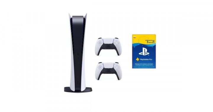 PS5 Digital + pad + 3 msc PS Plus