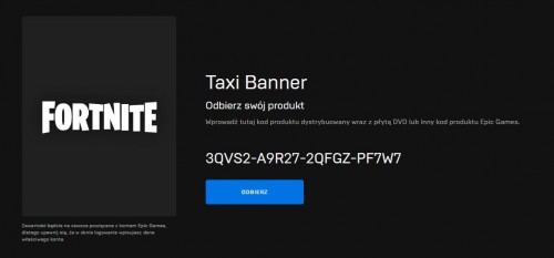 Fortnite Taxi Banner za darmo