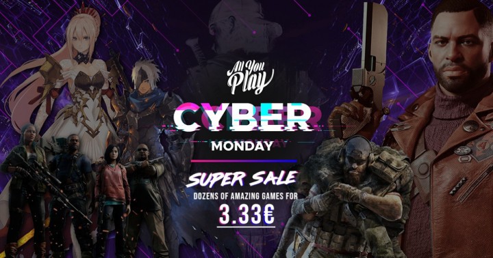 Cyber Monday Super Sale w Allyouplay