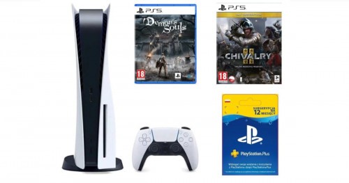 Konsola SONY PlayStation 5 B Chassis + Demon's Souls + Chivalry II Day One Edition + PlayStation Plus 12 mies.