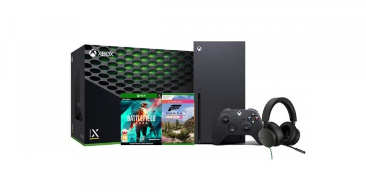 Promocja na Xbox Series X + Forza Horizon 5 + Battlefield 2042 + Stereo Headset Przewodowy