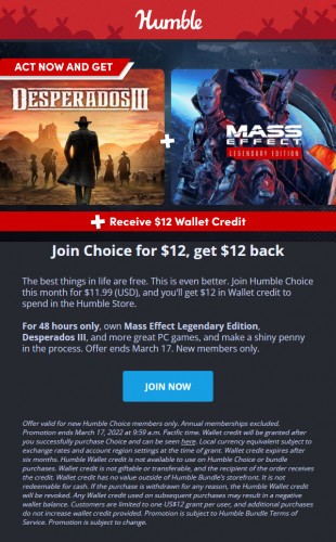 Humble Choice 12 USD