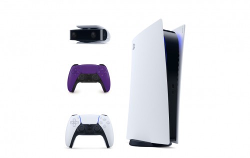 Konsola SONY PlayStation 5 Digital + Kontroler DualSense Galaktyczny Fiolet + Kamera