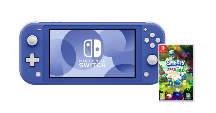 Promocja na Konsole Nintendo Switch Lite (niebieska) + Smerfy_ Misja Złoliść