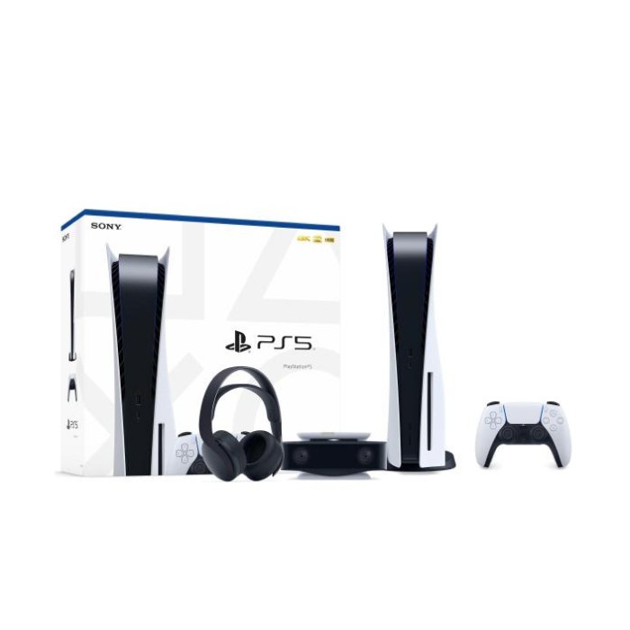Promocja na Konsola Sony PlayStation 5 (PS5) + Kamera HD + słuchawki PULSE 3D (czarny)