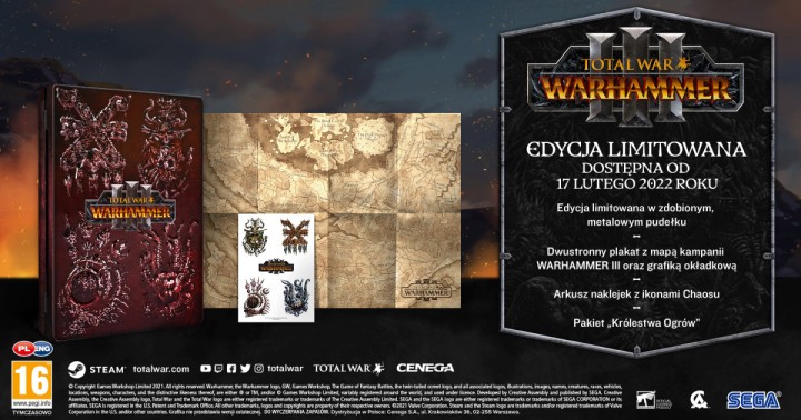 Promocja na Total War_ Warhammer III Metal Case Limited Edition PC