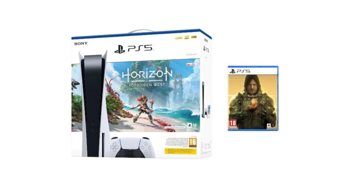 Promocja na Konsola SONY PlayStation 5 B Chassis + Horizon Forbidden West (kod do pobrania) + Death Stranding Director's Cut