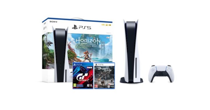 Promocja na Konsola Sony PlayStation 5 (PS5) + Horizon Forbidden West + Demon's Souls Remake + Gran Turismo 7