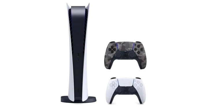 Konsola SONY PlayStation 5 Digital Edition C Chassis + Dodatkowy kontroler DualSense Szary Camo