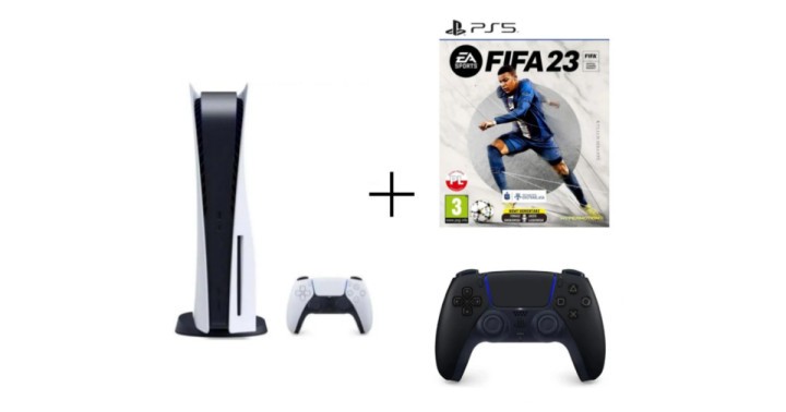 Konsola PS5 825GB + FIFA 23 + DualSense Midnight Black