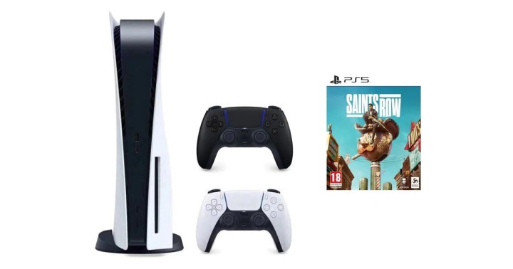 Promocja na Konsola SONY PlayStation 5 C Chassis + Dodatkowy kontroler DualSense Nocna Czerń + Saints Row Edycja Premierowa