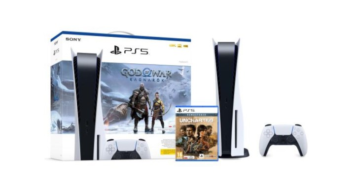 Konsola Sony PlayStation 5 (PS5) + God of War Ragnarok + Uncharted_ Kolekcja Dziedzictwo Złodziei