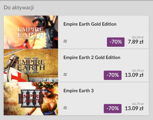Klasyczna trylogia Empire Earth tanio w GOG.com