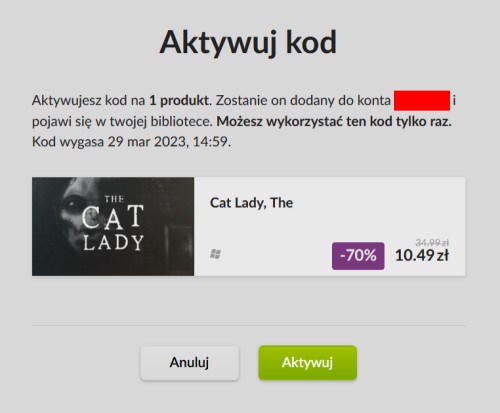 Promocja na The Cat Lady