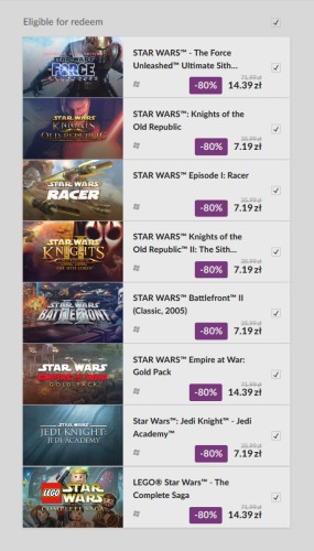 Klasyczne gry z serii Star Wars tanio w GOG.com
