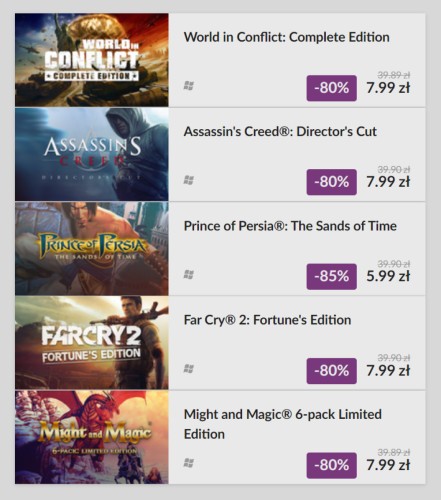 Klasyki Ubisoftu tanio w GOG.com