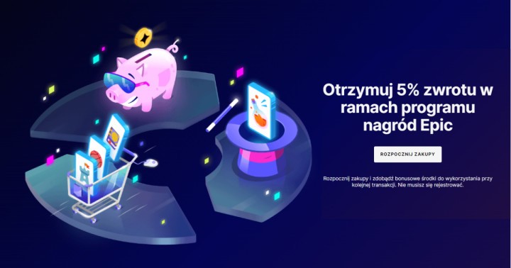 Nagrody Epic za dowolne zakupu w Epic Games Store