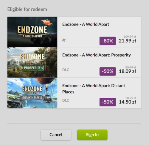 Promocja na Endzone A World Apart z dodatkami w GOG.com