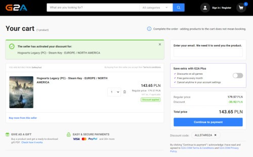 Najnowsze premiery na PC aż 20% taniej w G2A