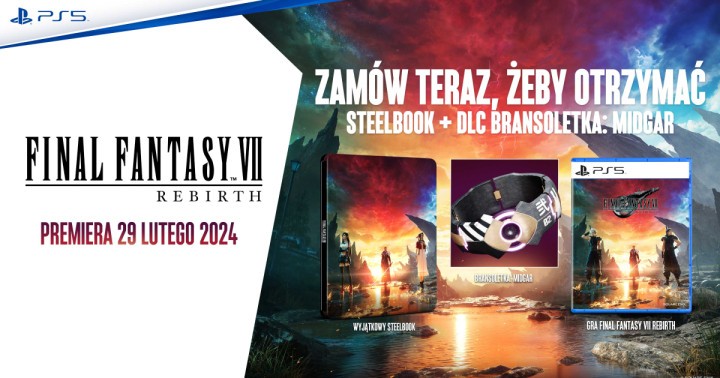 Final Fantasy VII Rebirth na PlayStation 5 + steelbook (2 warianty) już dostępne w Polsce