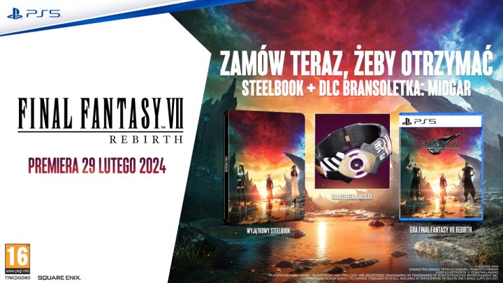 Final Fantasy VII Rebirth na PlayStation 5 + steelbook (2 warianty) już dostępne w Polsce