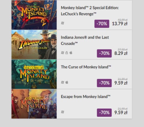 Promocja na klasyki od Lucasfilm Games w GOG.com