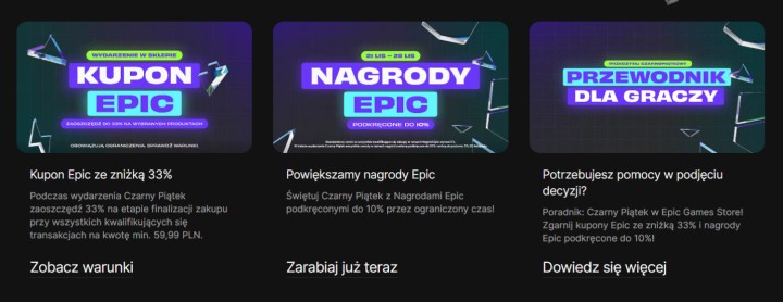 Wyprzedaż Black Friday 2023 w Epic Games Store