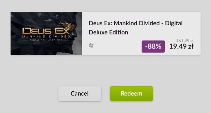 Promocja na Deus Ex Mankind Divided w GOG.com