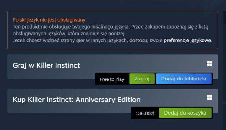 Killer Instinct za darmo na Steam