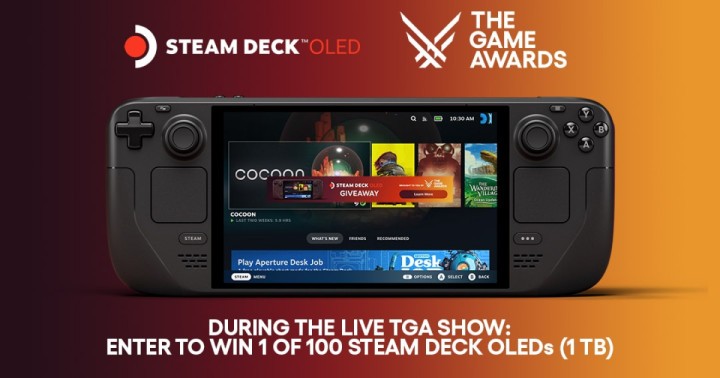 Chcesz wygrać Steam Deck OLED (1TB) za darmo? Weź udział w losowaniu z okazji The Game Awards