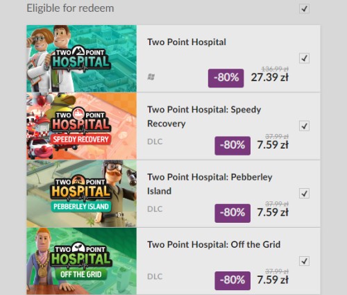 Rekordowa promocja na dodatki do Two Point Hospital w GOG.com