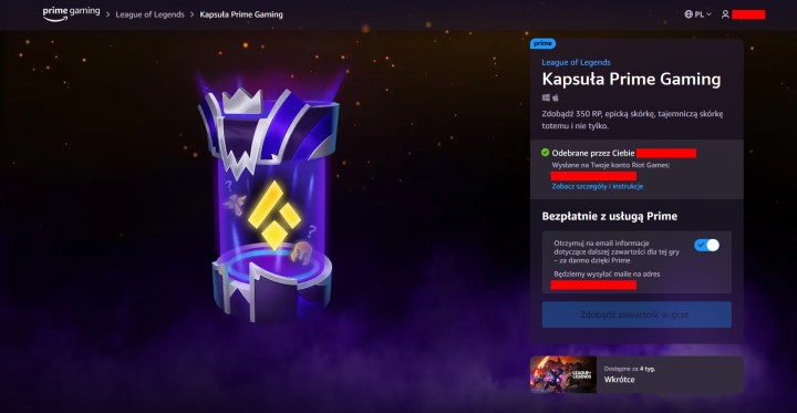 Kapsuła do League of Legends na grudzień 2023 już dostępna w Prime Gaming