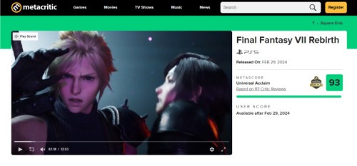 Recenzje Final Fantasy VII Rebirth na PS5