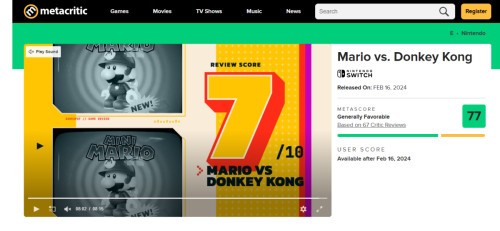 Recenzje Mario vs. Donkey Kong