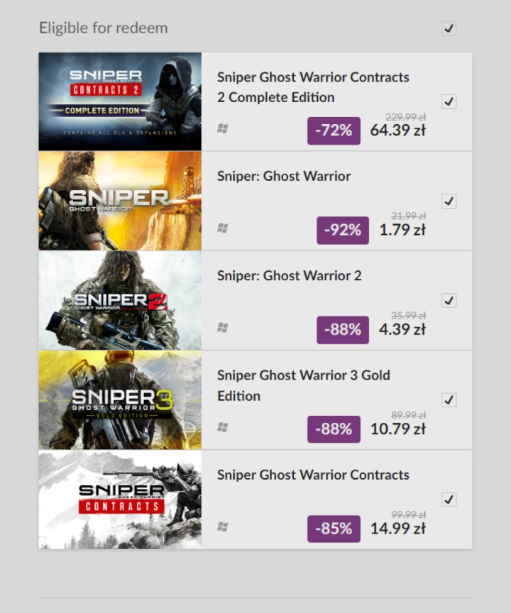 Ustrzel świetną okazję z GOG.com. Gry z serii Sniper Ghost Warrior na PC już 1,79 zł!