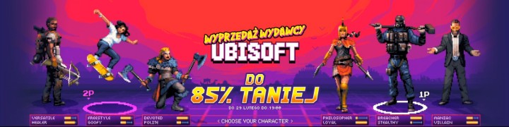Wyprzedaż wydawcy Ubisoft na Steam