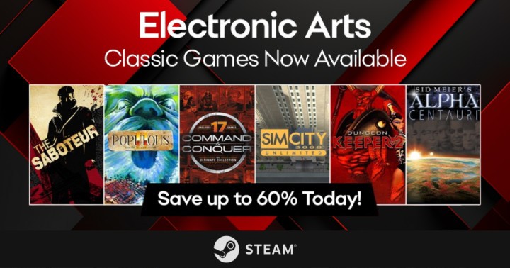 Klasyczne gry EA debiutują na Steam. Promocja na aż 15 tytułów na PC (do 60% taniej)!