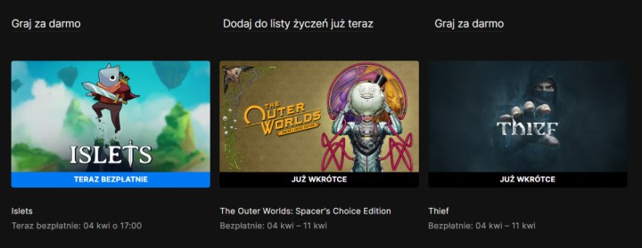 Tłuściutki przeciek ze sklepu Epic Games