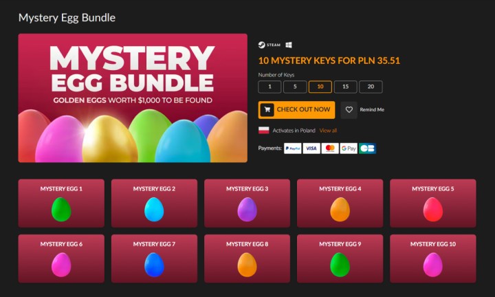 Wielkanocne Jajko Niespodzianka od Fanatical. Losowe gry Steam już od 4,74 zł!