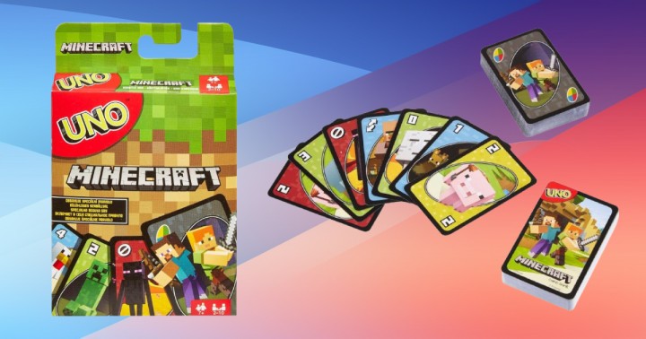 Gra karciana UNO Minecraft tanio w Amazon PL. Specjalna edycja dostępna za jedyne 9,49 zł!