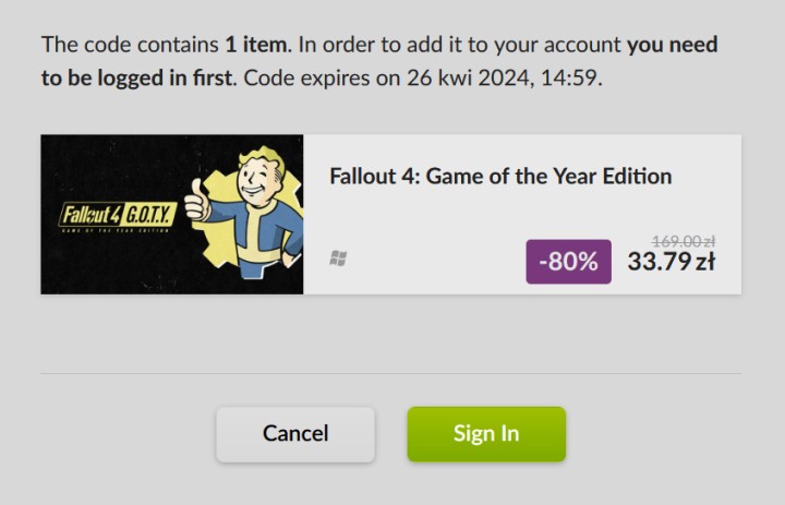 Rekordowa obniżka na Fallout 4 GOTY w sklepie GOG.com. Rabat dla subskrybentów newslettera
