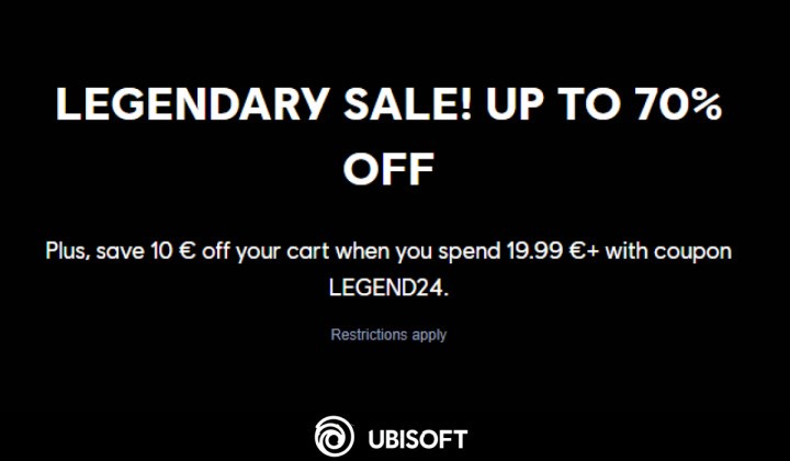 Legendarna Wyprzedaż w Ubisoft Store. Aż 40 zł zniżki na dowolne zakupy powyżej 80 zł!